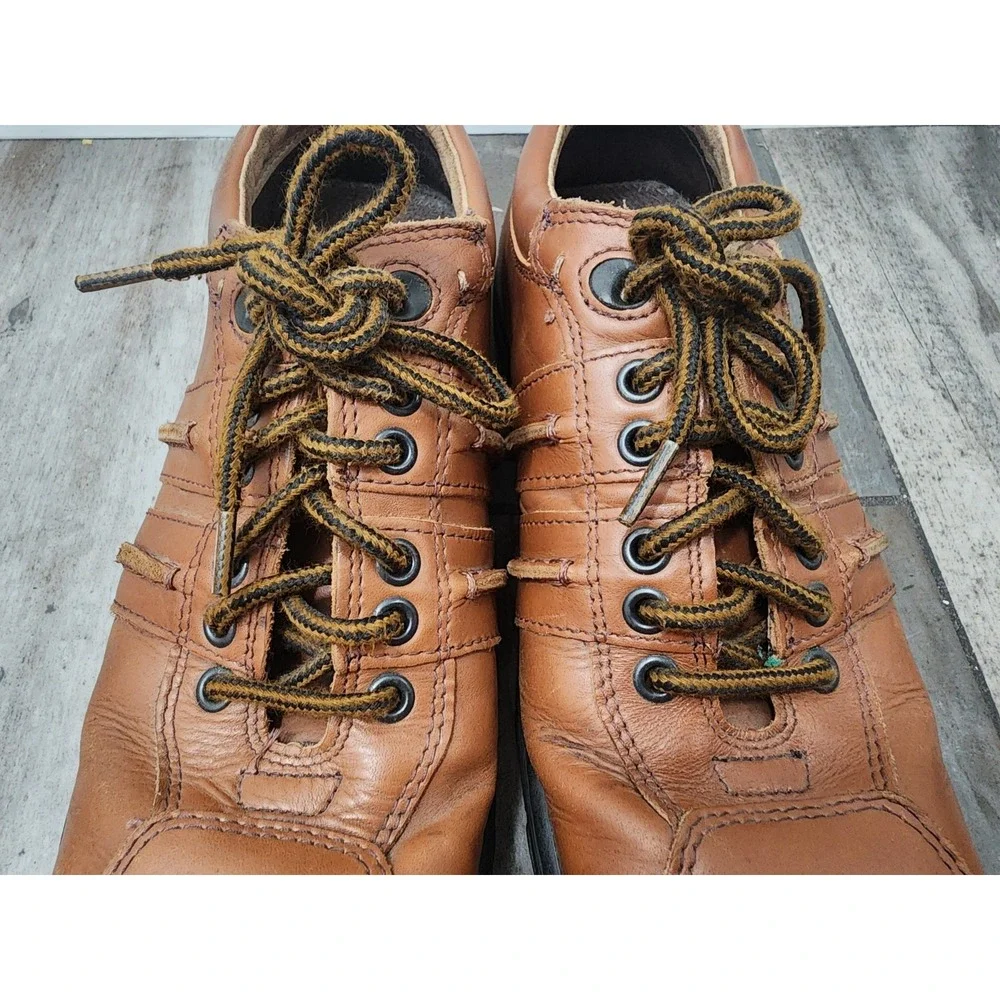Dr. Martens Shoes Mens 8 Oxford Brown Lace Up Square Toe Comfort Casual Low 8A99